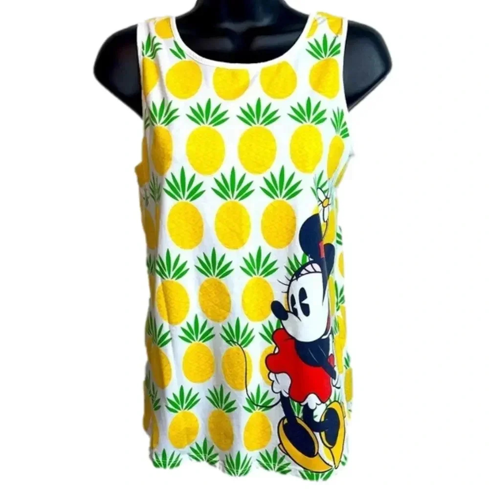 DISNEY Store Minnie Mouse‎ and Pineapple print tank